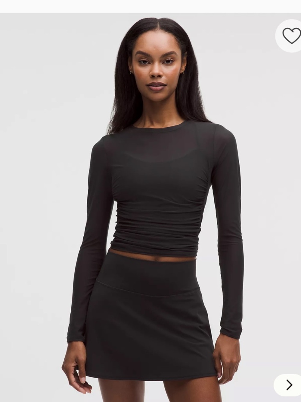 NWT Lululemon Mesh Ruched Long-Sleeve Shirt M